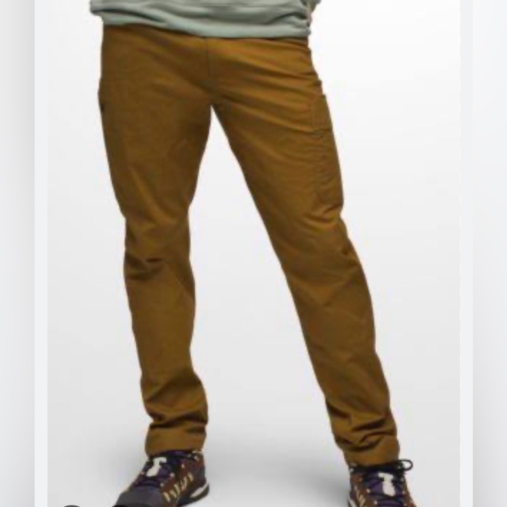 Prana Pants Mens 34x32 Antique Bronze Cargo Double Peak Pant Standard Fit Hiking